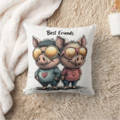 愛らしい「最高の友人」豚の枕 クッション (ブランケット)