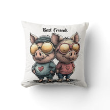 愛らしい「最高の友人」豚の枕