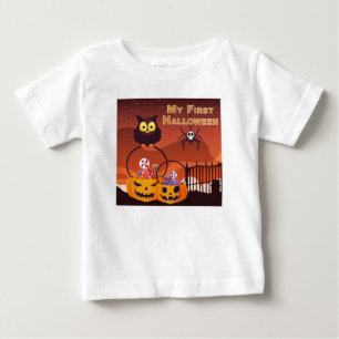 愛らしい「私の初めてのハロウィン」 ベビーTシャツ