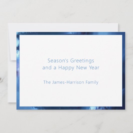 愛らしい 編集可能な 冬のワンダーランド シーズンカード (裏面)