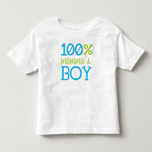 愛らしい「100%ママの少年」Tシャツ トドラーTシャツ (正面)