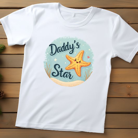 愛らしい「Daddy's Star」ヒトデ  トドラーTシャツ