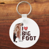 愛らしい!I LOVE <3 BIGFOOTデザインFinding Bigfoot キーホルダー (正面)