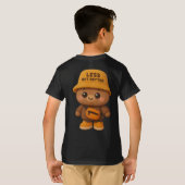 愛らしい「Less But Better」ベア Tシャツ (裏面フル)