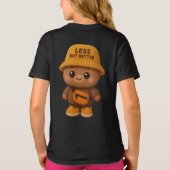 愛らしい「Less But Better」ベア Tシャツ (裏面)
