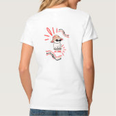 愛らしい"Love Kitty"落書きグラフィック Tシャツ (裏面)