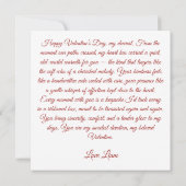 愛らしい Vintage Pup バレンタインデー カード (裏面)