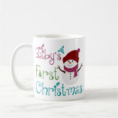 愛らしいBabys初めてのクリスマス コーヒーマグカップ (左)