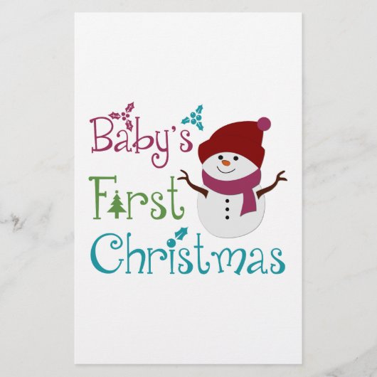 愛らしいBabys初めてのクリスマス 便箋 (正面)