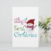愛らしいBabys初めてのクリスマス 便箋 (スタンド正面)