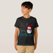 愛らしいBabys初めてのクリスマス Tシャツ (正面フル)