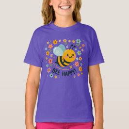 愛らしいBee Happy Tシャツキッズ Tシャツ