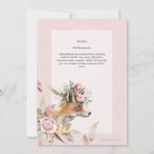 愛らしいBOHOキツネブライダルシャワーランチ招待状 招待状 (裏面)