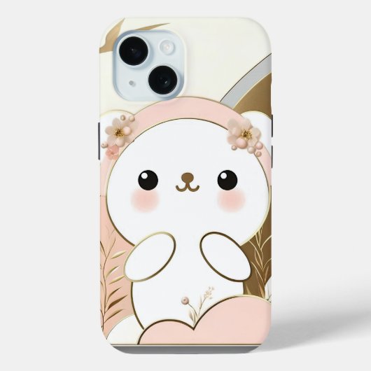 愛らしいBunny Blossom Phoneケース/iPhone 15 Case-Mate iPhoneケース (裏面)