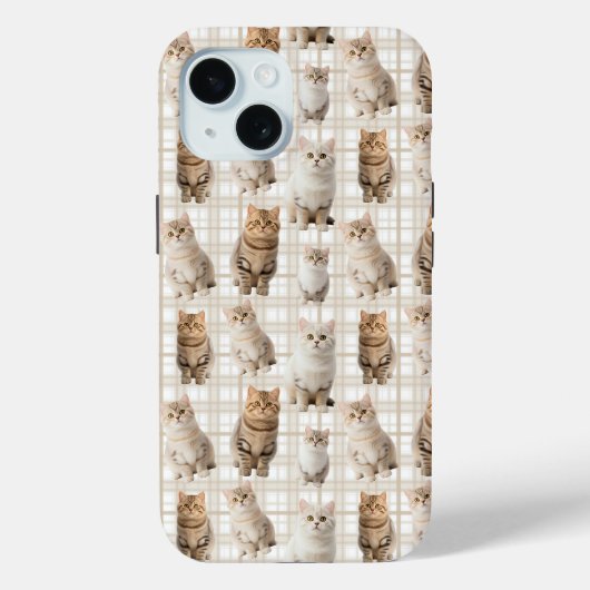 愛らしいCat iPhone 15ケース Case-Mate iPhoneケース (裏面)