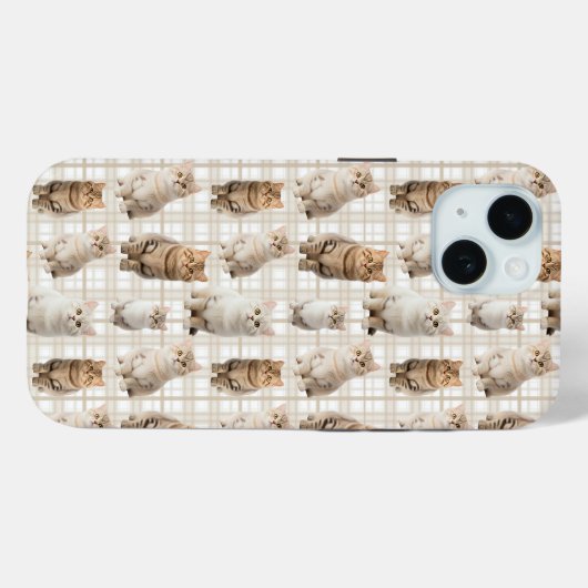 愛らしいCat iPhone 15ケース Case-Mate iPhoneケース (裏面 (横))