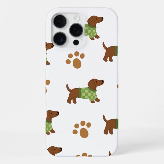 愛らしいDachshund iPhone 16 proの最大ケース iPhoneケース (裏面)