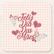 愛らしいFeliz Dia Das Mães |のコースター