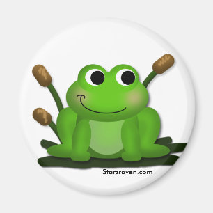 愛らしいFroggyの円形の磁石 マグネット