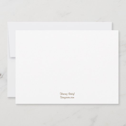 愛らしいFroggyの男の子または女の子の誕生の発表 案内状 (裏面)