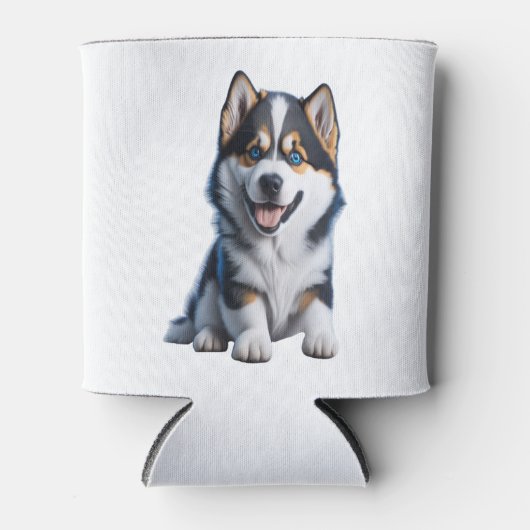 愛らしいHDアラスカンマラムートパピーポートレート- Embr 缶クーラー (正面)