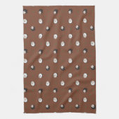 愛らしいLambsパターン暗色 キッチンタオル (縦)