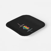 愛らしいLGBTゲイプライドハートビートレズゲイラブ ペーパープレート (傾斜あり)