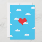 愛らしいNerdy 8ビット結婚式招待状 セーブザデート (裏面)