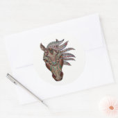 愛らしいpfergekopf金属化された馬頭 ラウンドシール (封筒)