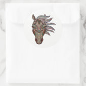 愛らしいpfergekopf金属化された馬頭 ラウンドシール (バッグ)