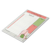 愛らしいPig To Doリストのメモ帳 – Pig & Watermelo ノートパッド (アングル)