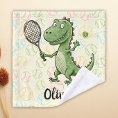 愛らしいTレックステニス選手パーソナライズされた ウォッシュタオル