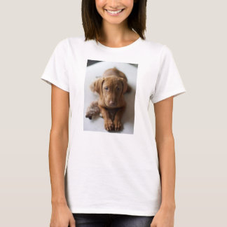 愛らしいVizslaの小犬- Vizslaの子犬のTシャツ Tシャツ