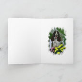 愛らしくかわいいスプリンガースパニエルイースター シーズンカード (内部)