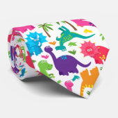 愛らしくカラフルな恐竜 ネクタイ (ロール)