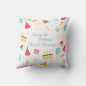 愛らしくパーソナライズなハッピーバースデーの装飾用クッション クッション (裏面)