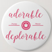 愛らしく嘆かわしい政治ボタンPinのピンク 缶バッジ (正面)