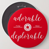 愛らしく嘆かわしい政治ボタンPinの白 缶バッジ (正面&裏面)