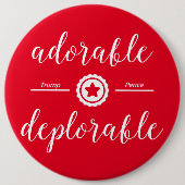 愛らしく嘆かわしい政治ボタンPinの白 缶バッジ (正面)