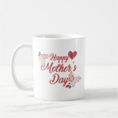 愛らしく幸せな母の日|のコーヒー・マグ コーヒーマグカップ (左)