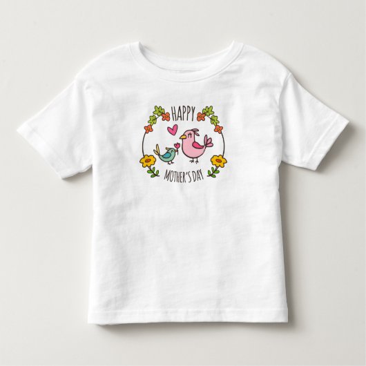 愛らしく幸せな母の日|のワイシャツ トドラーTシャツ (正面)