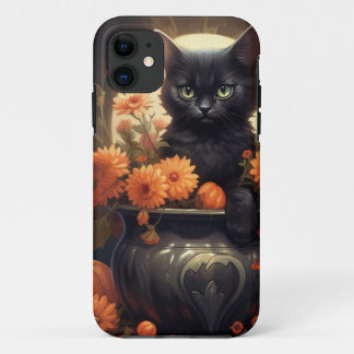 愛らしく愛らしいハロウィーン猫 iPhone 11 ケース