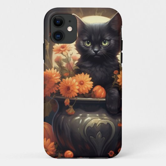 愛らしく愛らしいハロウィーン猫 Case-Mate iPhoneケース (裏面)