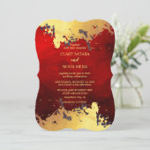 愛らしく赤スタイリッシュく金ゴールドの恋 招待状 (スタンド正面)