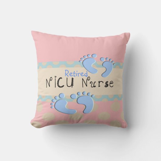 愛らしく退職したなNICUのナースの枕 クッション (正面)
