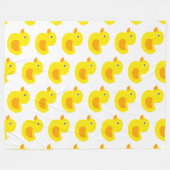 愛らしく黄色いゴムはアヒルちゃんを引込めます フリースブランケット (正面(横))