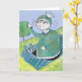 愛らしインスパイアいギフトカード カード (黄色い花)