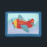 愛らしカラフルい漫画の飛行機 ナイロン三つ折りウォレット<br><div class="desc">宇宙カラフル付きの愛らしい漫画の飛行機で、ベビーや子供の後に飛行機の名前を付ける。この魅力的なデザインは若い男の子に適している。</div>