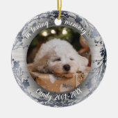 愛らし素朴いペット記念カスタム セラミックオーナメント (正面)