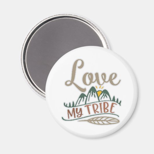 愛をおもしろい示すために私の部族のデザインを愛する マグネット (正面/裏面)